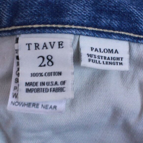 Trave Paloma 90's Straight Full Length Jeans Nowhere Near Classic Mid Wash - Picture 8 of 12